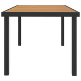 NNEVL Garden Table Brown 140x90x74 cm Aluminium and WPC