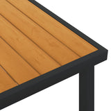 NNEVL Garden Table Brown 140x90x74 cm Aluminium and WPC