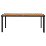 NNEVL Garden Table Brown 190x90x74.5 cm Aluminium and WPC