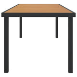NNEVL Garden Table Brown 190x90x74.5 cm Aluminium and WPC