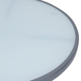 NNEVL Garden Table Light Grey 60 cm Steel and Glass