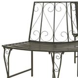 NNEVL Garden Half Round Tree Bench 160 cm Steel