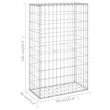 NNEVL Gabion Wall with Covers Galvanised Steel 60x30x100 cm