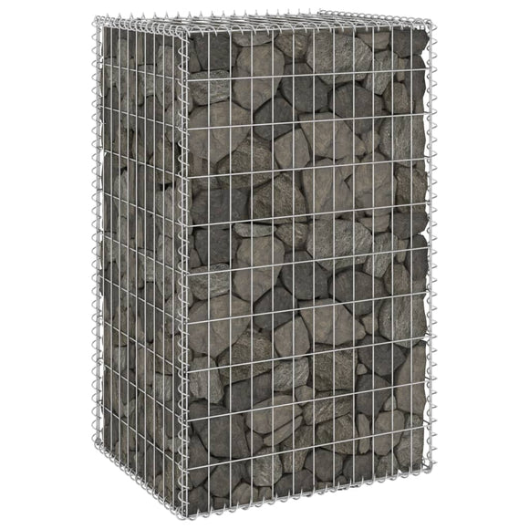 NNEVL Gabion Wall with Covers Galvanised Steel 60x50x100 cm