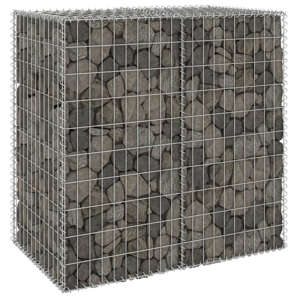 NNEVL Gabion Wall with Covers Galvanised Steel 100x60x100 cm