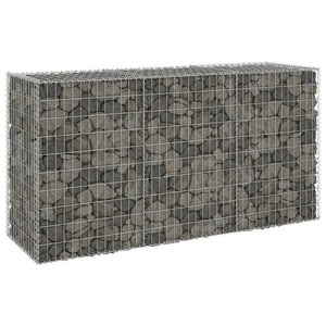 NNEVL Gabion Wall with Covers Galvanised Steel 200x60x100 cm