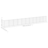 NNEVL Gabion Wall with Covers Galvanised Steel 900x30x100 cm