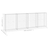 NNEVL Gabion Wall with Covers Galvanised Steel 300x30x100 cm