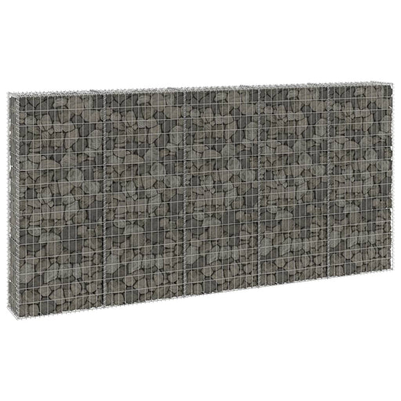 NNEVL Gabion Wall with Covers Galvanised Steel 300x30x150 cm