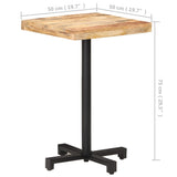 NNEVL Bistro Table Square 50x50x75 cm Rough Mango Wood