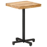 NNEVL Bistro Table Square 50x50x75 cm Rough Mango Wood