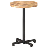 NNEVL Bistro Table Round Ø50x75 cm Rough Mango Wood