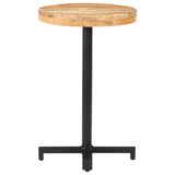 NNEVL Bistro Table Round Ø50x75 cm Rough Mango Wood