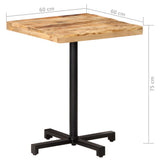 NNEVL Bistro Table Square 60x60x75 cm Rough Mango Wood