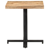 NNEVL Bistro Table Square 70x70x75 cm Rough Mango Wood