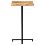 NNEVL Bar Table Square 60x60x110 cm Rough Mango Wood