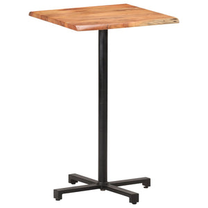NNEVL Bar Table with Live Edges 60x60x110 cm Solid Acacia Wood