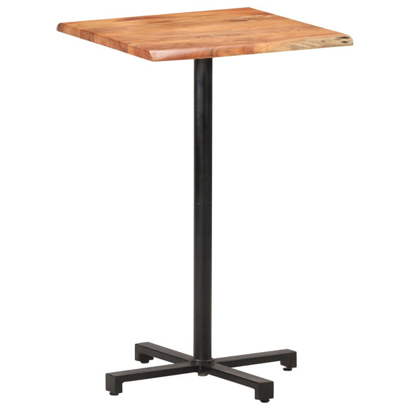 NNEVL Bar Table with Live Edges 60x60x110 cm Solid Acacia Wood