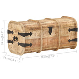 NNEVL Storage Chests 2 Pieces Solid Mango Wood