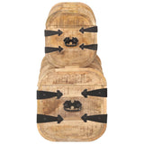NNEVL Storage Chests 2 Pieces Solid Mango Wood