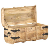 NNEVL Storage Chests 2 Pieces Solid Mango Wood