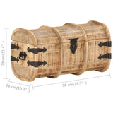 NNEVL Storage Chests 2 Pieces Solid Mango Wood