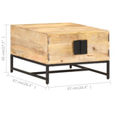 NNEVL Coffee Table 67x67x45 cm Solid Mango Wood