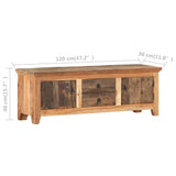 NNEVL TV Cabinet 120x30x40 cm Solid Acacia Wood and Reclaimed Wood