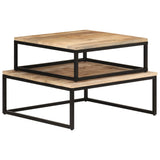 NNEVL Nesting Coffee Tables 2 pcs Solid Mango Wood