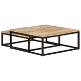 NNEVL Nesting Coffee Tables 2 pcs Solid Mango Wood