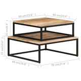 NNEVL Nesting Coffee Tables 2 pcs Solid Mango Wood