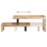NNEVL 2 Piece Coffee Table Set Solid Mango Wood