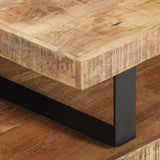 NNEVL 2 Piece Coffee Table Set Solid Mango Wood