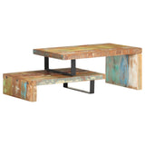 NNEVL 2 Piece Coffee Table Set Solid Reclaimed Wood