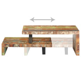 NNEVL 2 Piece Coffee Table Set Solid Reclaimed Wood