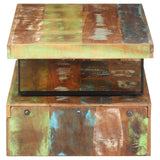 NNEVL 2 Piece Coffee Table Set Solid Reclaimed Wood