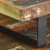 NNEVL 2 Piece Coffee Table Set Solid Reclaimed Wood