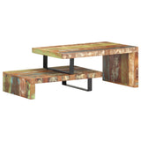 NNEVL 2 Piece Coffee Table Set Solid Reclaimed Wood