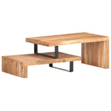 NNEVL 2 Piece Coffee Table Set Solid Acacia Wood
