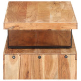 NNEVL 2 Piece Coffee Table Set Solid Acacia Wood
