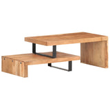 NNEVL 2 Piece Coffee Table Set Solid Acacia Wood