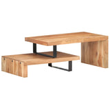 NNEVL 2 Piece Coffee Table Set Solid Acacia Wood