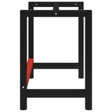 NNEVL Work Bench Frame Metal 80x57x79 cm Black and Red