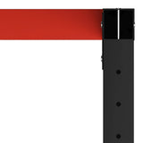 NNEVL Work Bench Frame Metal 80x57x79 cm Black and Red