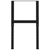 NNEVL Adjustable Work Bench Frames 2 pcs Metal 55x(69-95.5) cm Black