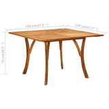 NNEVL Garden Table 120x120x75 cm Solid Acacia Wood