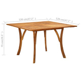 NNEVL Garden Table 120x120x75 cm Solid Acacia Wood
