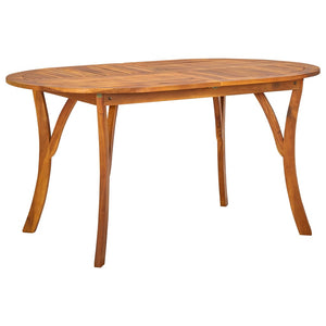 NNEVL Garden Table 150x90x75 cm Solid Acacia Wood