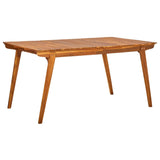 NNEVL Garden Table 150x90x75 cm Solid Acacia Wood