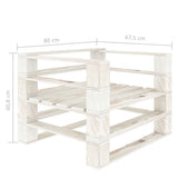 NNEVL Garden Pallet Armchair Wood White
